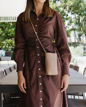 Load image into Gallery viewer, Vera Coffee Quilted Phone Crossbody Bag