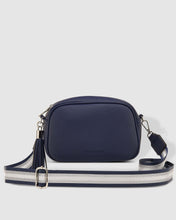 Load image into Gallery viewer, Jacinta Metallic Navy Crossbody Bag