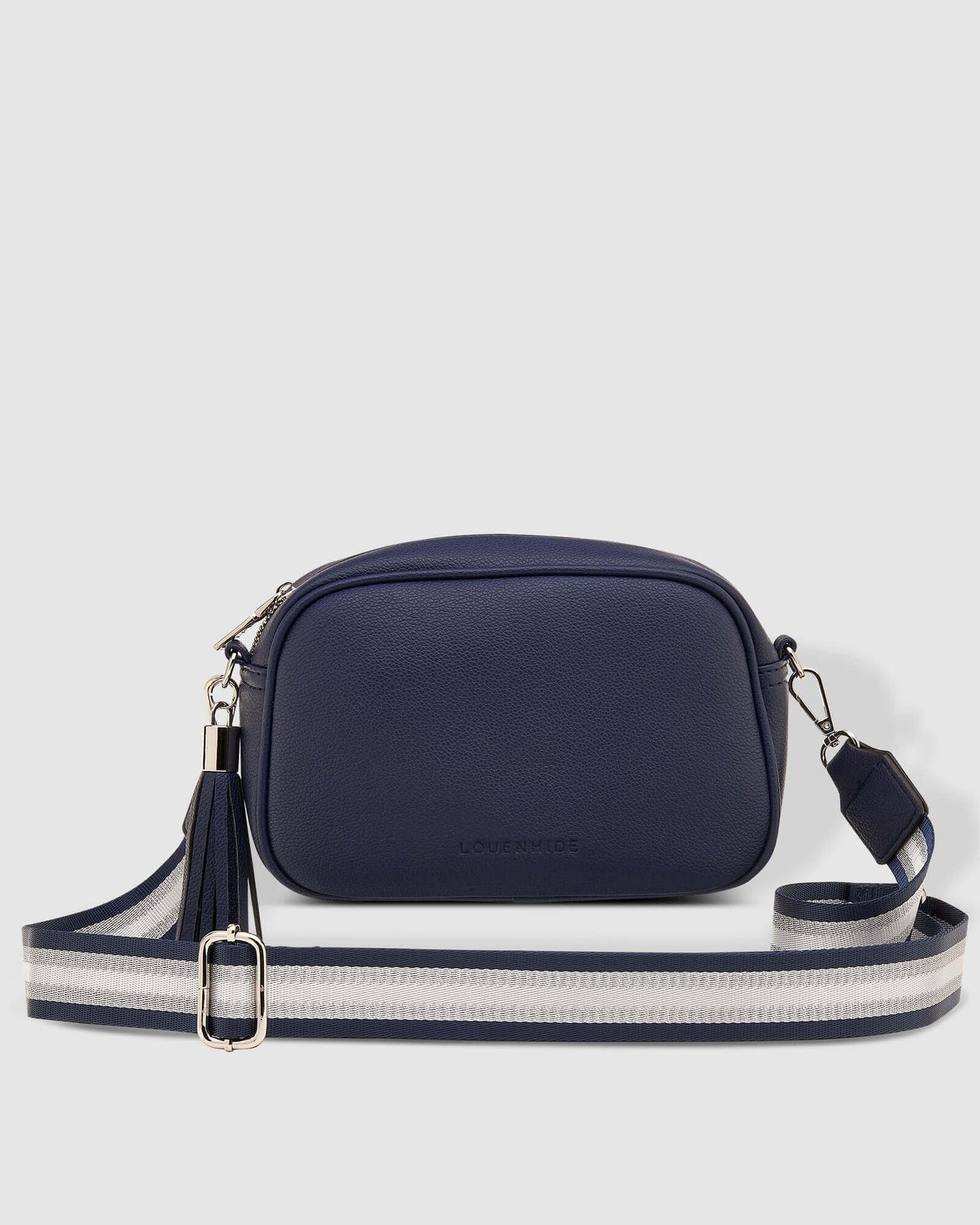 Jacinta Metallic Navy Crossbody Bag