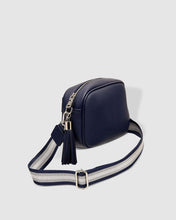 Load image into Gallery viewer, Jacinta Metallic Navy Crossbody Bag