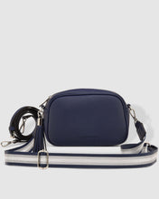 Load image into Gallery viewer, Jacinta Metallic Navy Crossbody Bag