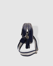 Load image into Gallery viewer, Jacinta Metallic Navy Crossbody Bag