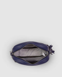 Jacinta Metallic Navy Crossbody Bag