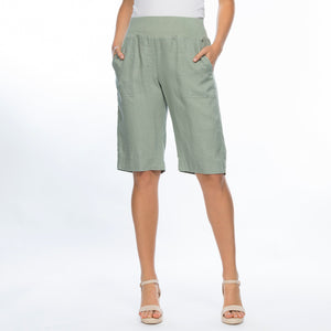 Gordon Smith Jersey waist Linen Pull On Short | White, Linen Short, Linen Clothing, One Country Mouse Yamba