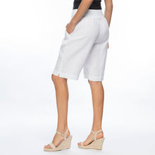 Load image into Gallery viewer, Gordon Smith Jersey waist Linen Pull On Short | White, Linen Short, Linen Clothing, One Country Mouse Yamba