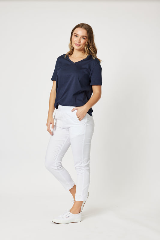V Neck Tee Navy