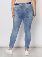 Load image into Gallery viewer, Tie Front Gathered Jean Denim