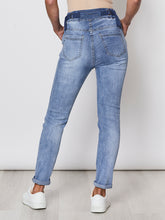Load image into Gallery viewer, Tie Front Gathered Jean Denim