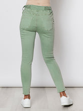 Load image into Gallery viewer, Tie Front Gathered Jean - Sage