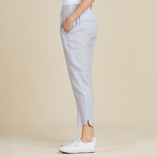Load image into Gallery viewer, San Remo Cross-Dyed Linen Pant | Silver