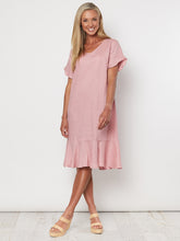 Load image into Gallery viewer, Linen Flare Dress | Rose