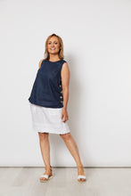 Load image into Gallery viewer, Mimi Ruffle Hem Linen Skirt White
