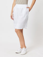 Load image into Gallery viewer, Mimi Ruffle Hem Linen Skirt White