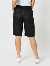 Load image into Gallery viewer, Ribbed Waist Linen Short - Black