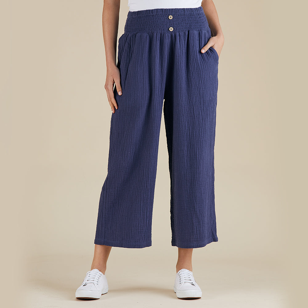 THREADZ TEXTURED PANT | NAVY