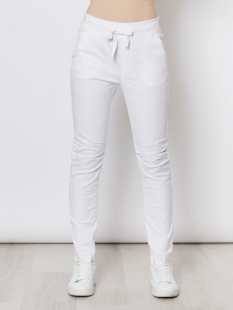 Cotton Jogger Jean - White