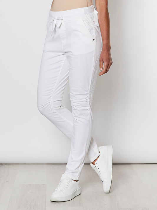 Cotton Jogger Jean - White