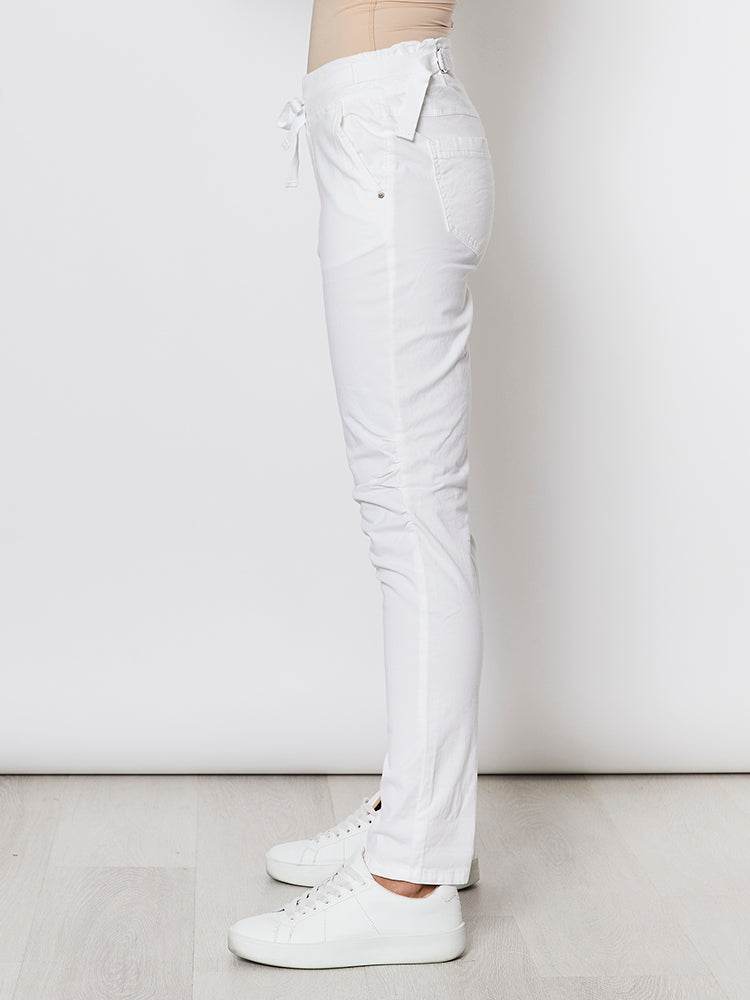 Cotton Jogger Jean - White