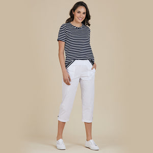 Threadz Cotton Short Pant - White