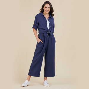 THREADZ TEXTURED PANT | NAVY
