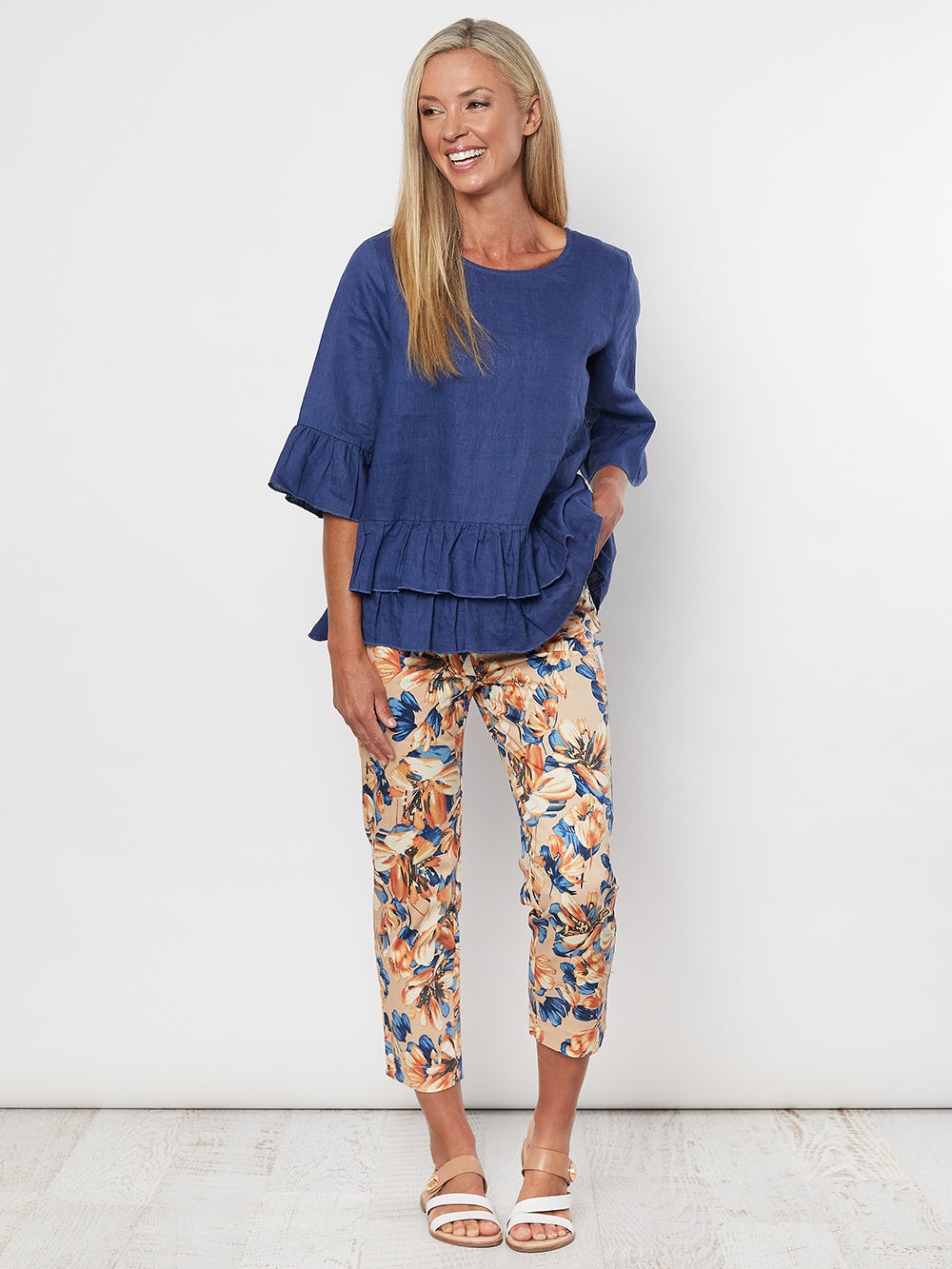 Gordon Smith Floral Printed Pant - Orange