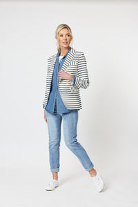 Stripe Blazer Navy