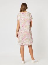 Load image into Gallery viewer, Palm Print Linen Dress - Natural