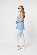 Load image into Gallery viewer, Ruffle Hem Tank - Denim