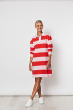 Load image into Gallery viewer, Rugby Stripe Polo Dress