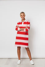 Load image into Gallery viewer, Rugby Stripe Polo Dress