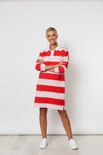 Load image into Gallery viewer, Rugby Stripe Polo Dress