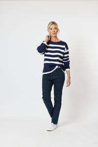 Harvard Knit Jumper Navy