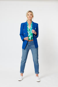 Monet Print Shirt Cornflower