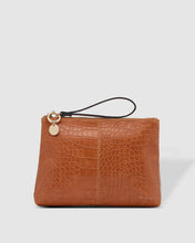 Load image into Gallery viewer, Gracie Croc Cognac Clutch