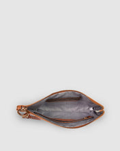 Load image into Gallery viewer, Gracie Croc Cognac Clutch