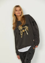 Load image into Gallery viewer, Washed Black Rodeo Sweat