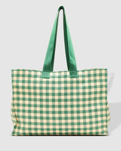 Load image into Gallery viewer, Simpson Green Cream Beach Bag