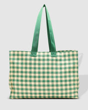 Load image into Gallery viewer, Simpson Green Cream Beach Bag