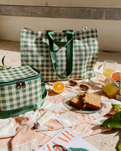 Load image into Gallery viewer, Simpson Green Cream Beach Bag