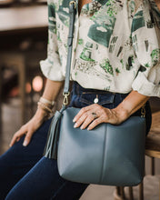 Load image into Gallery viewer, Daisy Steel Blue Crossbody Bag