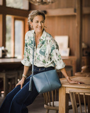 Load image into Gallery viewer, Daisy Steel Blue Crossbody Bag