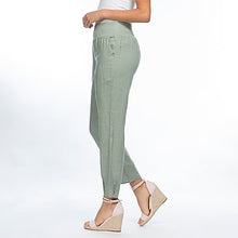 Load image into Gallery viewer, Gordon Smith Jersey waist Linen Pull on Pant Khaki, Linen Pant, Linen Clothing, One Country Mouse Yamba