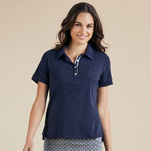 Load image into Gallery viewer, Polo Top | Navy