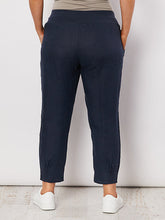 Load image into Gallery viewer, Jersey Waist Linen Pant - Midnight
