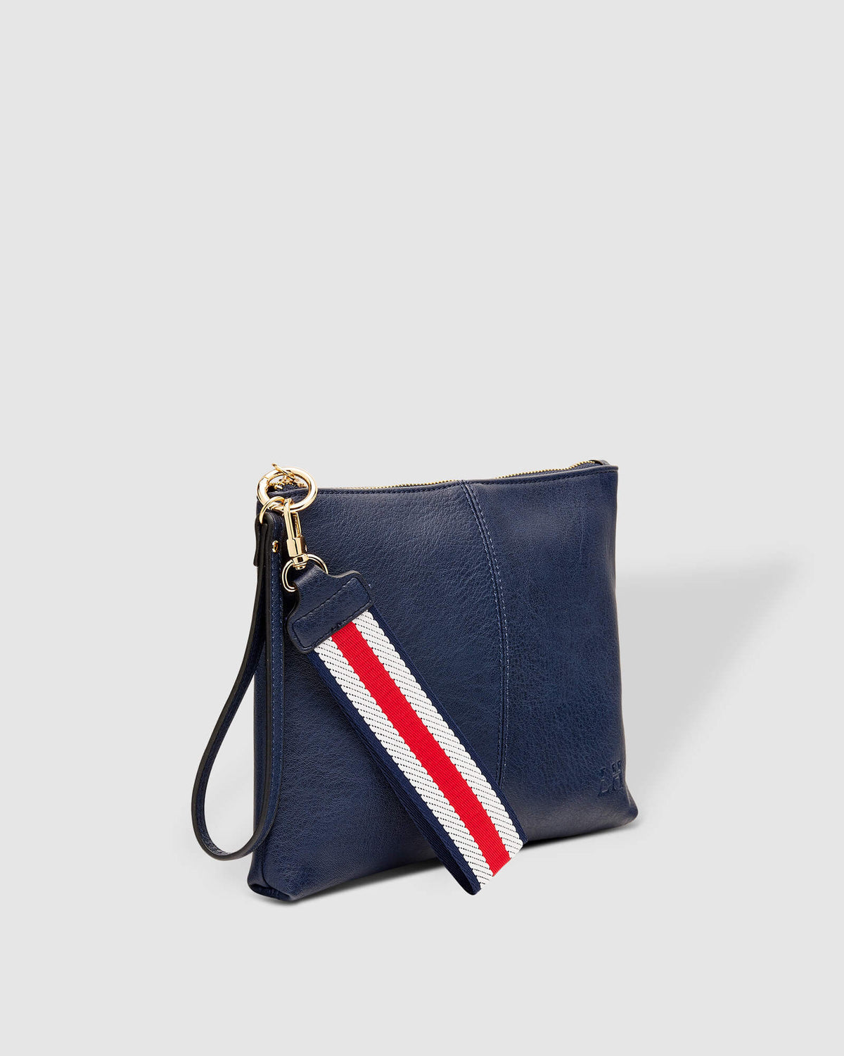 Molly Navy Stripe Strap Clutch