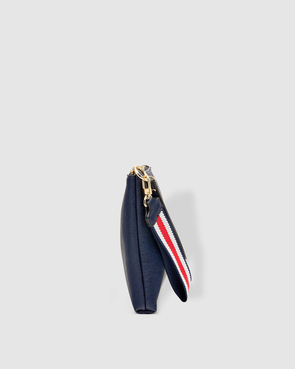 Molly Navy Stripe Strap Clutch