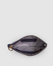 Load image into Gallery viewer, Molly Navy Stripe Strap Clutch