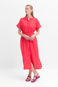 Mies Shirt Dress - Coral Pink