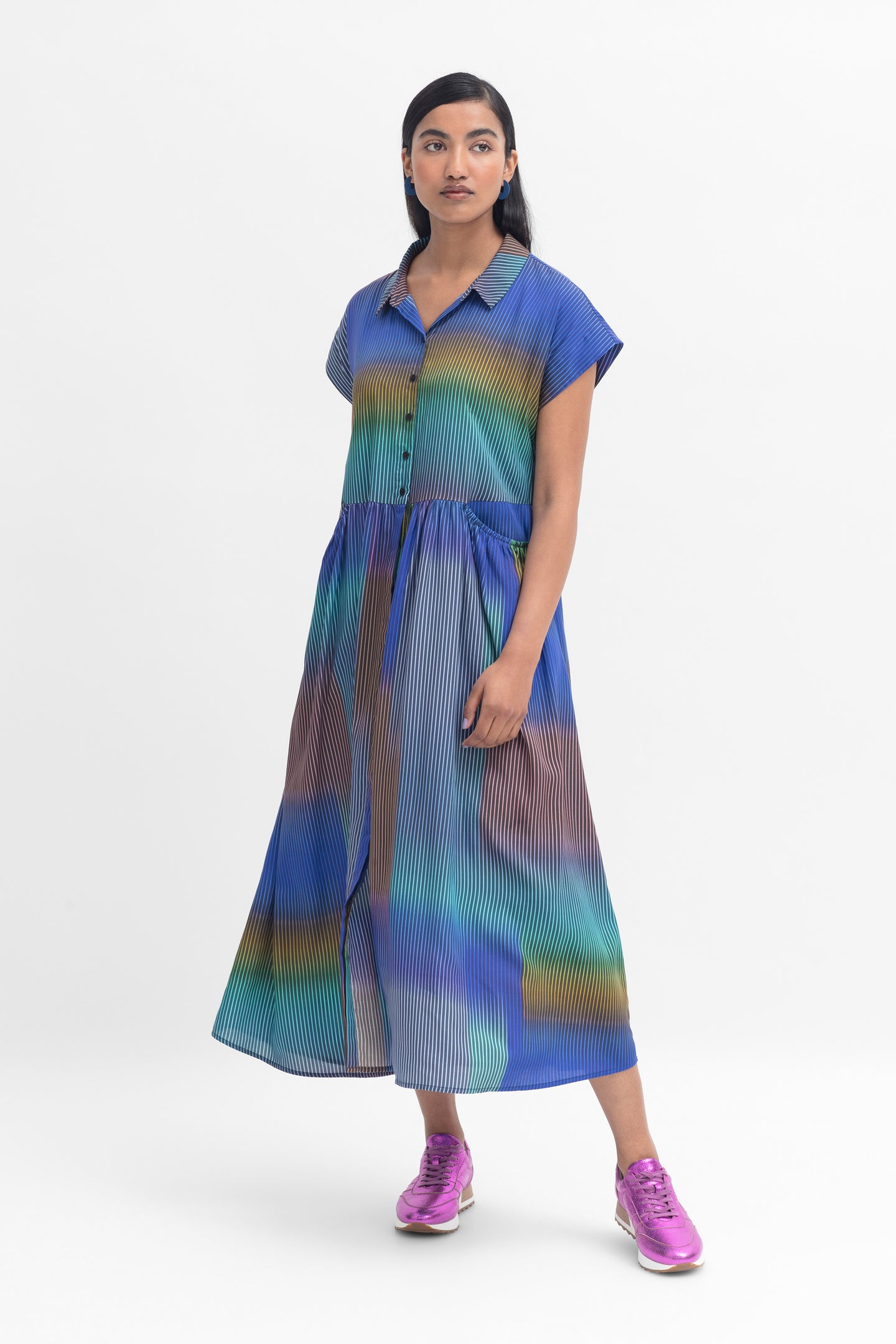 Limma Shirt Dress - Blue Vissen