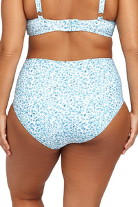 REVERSIBLE HIGH WAIST SWIM PANT | BLUE